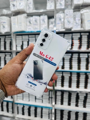 Picture of For Motorola  G42 without finger  Luxury Crystal Clear Case Soft Silicone Shockproof Transparent Shell TPU Back Cover G42