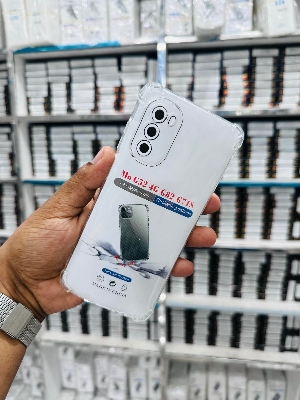 Picture of For Motorola  G52 G62 G71s G82 without finger  Luxury Crystal Clear Case Soft Silicone Shockproof Transparent Shell TPU Back Cover G52 G62 G71s G82