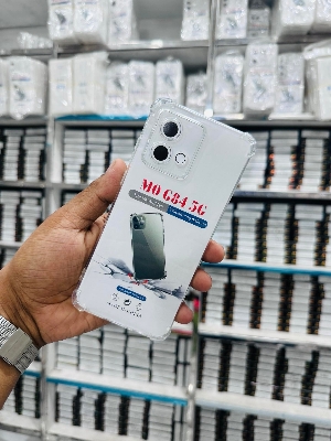 Picture of For Motorola  G84 without finger  Luxury Crystal Clear Case Soft Silicone Shockproof Transparent Shell TPU Back Cover G84