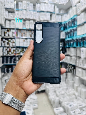 Picture of Leweisi Carbon Fiber Bumper Phone Case For Sony Xperia 1 iv I Back Cover Coque Shockproof Protective 1 mark 4