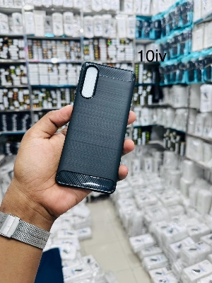 Picture of Leweisi Carbon Fiber Bumper Phone Case For Sony Xperia 10 iv I Back Cover Coque Shockproof Protective 10 mark 4