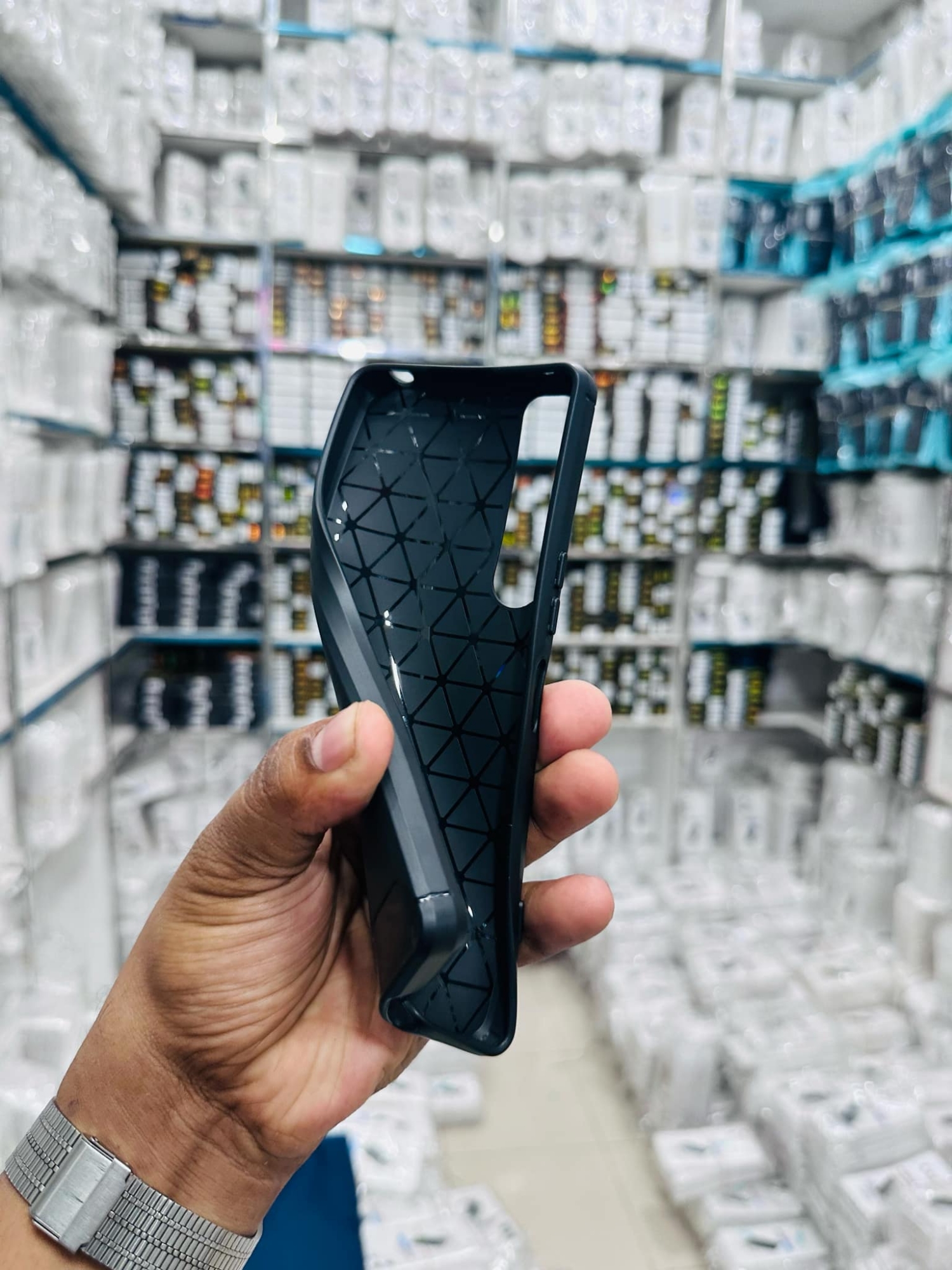 Picture of Leweisi Carbon Fiber Bumper Phone Case For Sony Xperia 10 iv I Back Cover Coque Shockproof Protective 10 mark 4