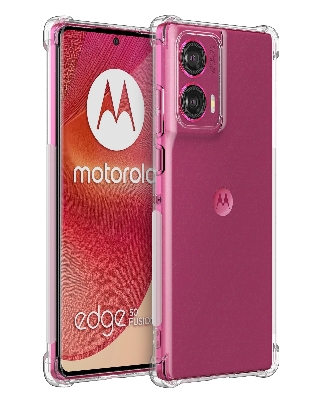 Picture of For Motorola Edge 50 Fusion    Luxury Crystal Clear Case Soft Silicone Shockproof Transparent Shell TPU Back Cover Edge 50 Fusion