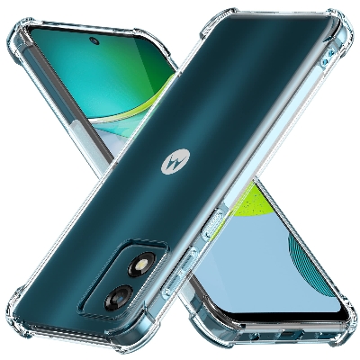 Picture of For Motorola E13  Luxury Crystal Clear Case Soft Silicone Shockproof Transparent Shell TPU Back Cover E13