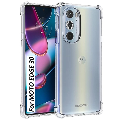 Picture of For Motorola Edge 30   Luxury Crystal Clear Case Soft Silicone Shockproof Transparent Shell TPU Back Cover Edge 30