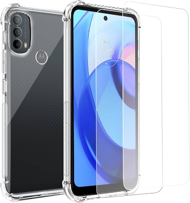 Picture of For Motorola E30 E40  Luxury Crystal Clear Case Soft Silicone Shockproof Transparent Shell TPU Back Cover E30 E40