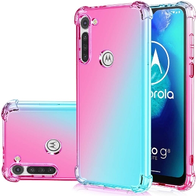 Picture of For Motorola G8 power  Luxury Crystal Clear Case Soft Silicone Shockproof Transparent Shell TPU Back Cover G8 power