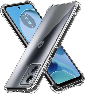 Picture of For Motorola G14    Luxury Crystal Clear Case Soft Silicone Shockproof Transparent Shell TPU Back Cover G14