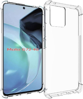 Picture of For Motorola G72 Luxury Crystal Clear Case Soft Silicone Shockproof Transparent Shell TP U Back Cover G72
