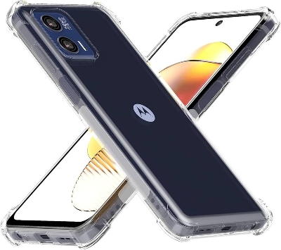 Picture of For Motorola G73 Luxury Crystal Clear Case Soft Silicone Shockproof Transparent Shell TP U Back Cover G73