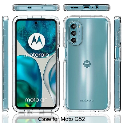 Picture of For Motorola G52 G62 G71s G82 Luxury Crystal Clear Case Soft Silicone Shockproof Transparent Shell TP U Back Cover G52 G62 G71s G82