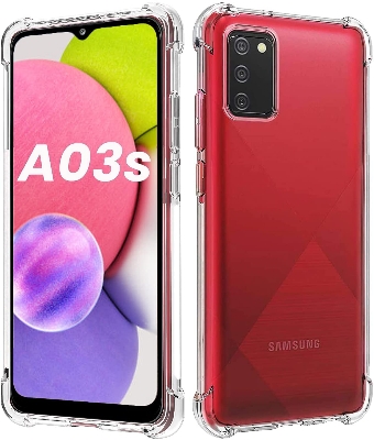 Picture of For Samsung Galaxy A03s  Luxury Crystal Clear Case Soft Silicone Shockproof Transparent Shell TPU