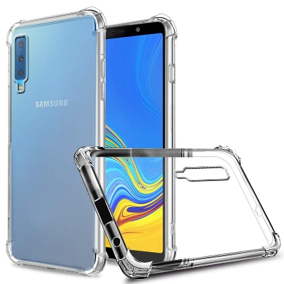 Picture of For Samsung Galaxy A7 2018   Luxury Crystal Clear Case Soft Silicone Shockproof Transparent Shell TPU