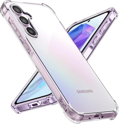 Picture of For Samsung Galaxy A35 5G   Luxury Crystal Clear Case Soft Silicone Shockproof Transparent Shell TPU