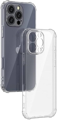 Picture of For iphone 16 pro  Luxury Crystal Clear Case Soft Silicone Shockproof Transparent Shell TPU