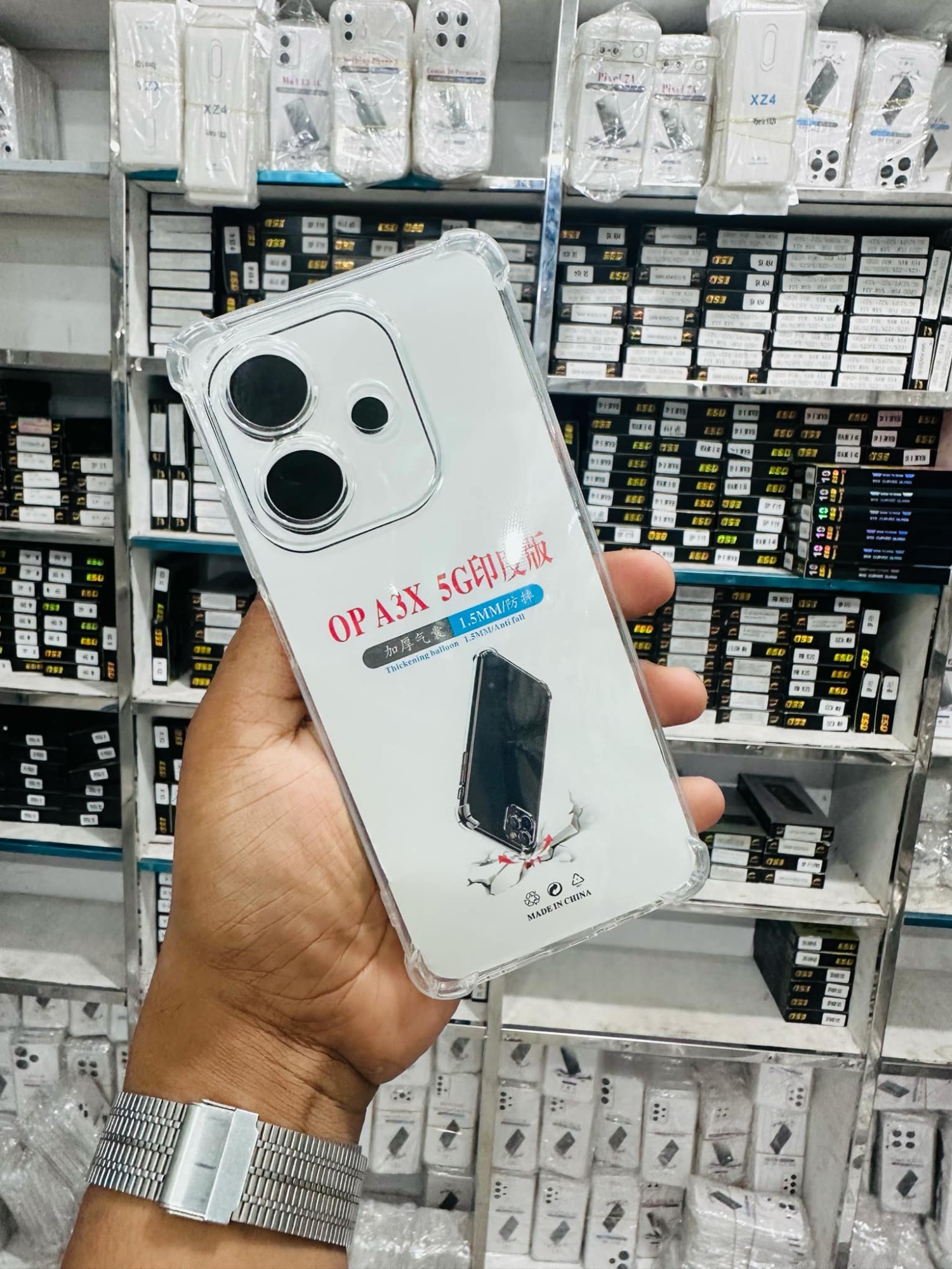 Picture of For oppo A3 A3x  Luxury Crystal Clear Case Soft Silicone Shockproof Transparent Shell TPU