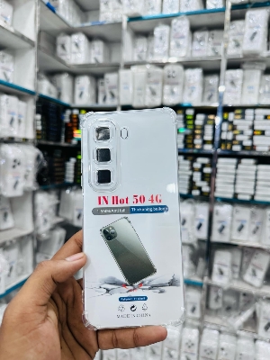 Picture of For Infinix Hot 50   Luxury Crystal Clear Case Soft Silicone Shockproof Transparent Shell TPU