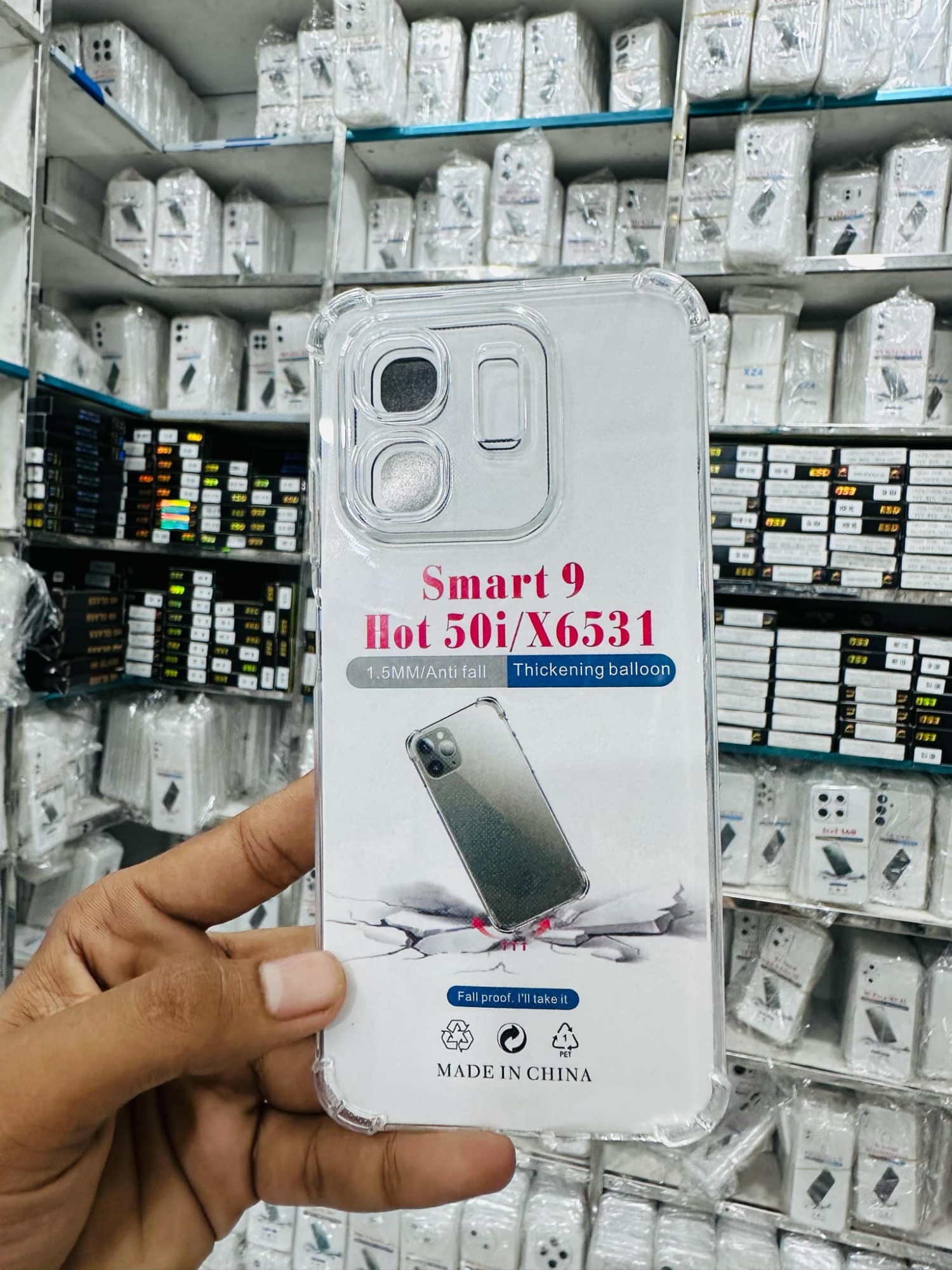 Picture of For Infinix smart 9 hot 50i  Luxury Crystal Clear Case Soft Silicone Shockproof Transparent Shell TPU