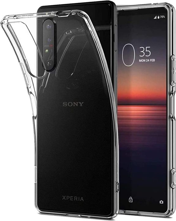 Picture of For  Sony Xperia 1 iii Luxury Crystal Clear Case Soft Silicone Shockproof Transparent Shell TPU 1 mark 3