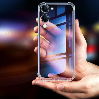 Picture of For Vivo Y04  Flexible Clear Transparent Soft TPU Back Case Cover