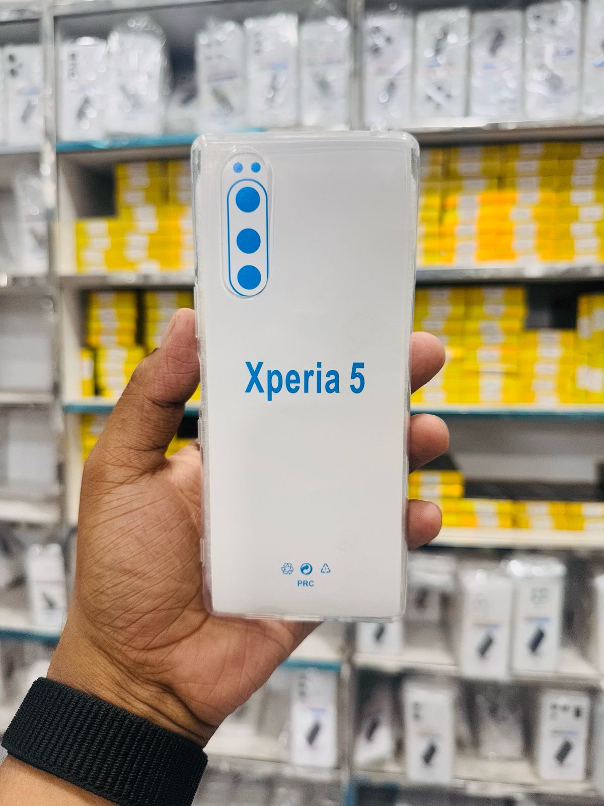 Picture of For Sony Xperia 5 Silicone Airbag cover Shockproof Transparent Protective Clear Back Cover TPU Case