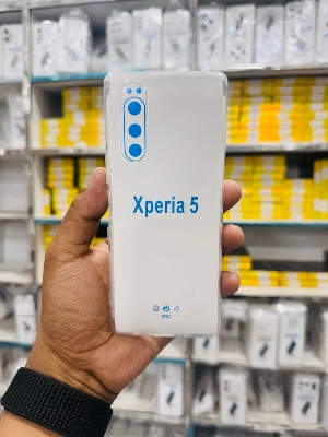 Picture of For Sony Xperia 5 Silicone Airbag cover Shockproof Transparent Protective Clear Back Cover TPU Case