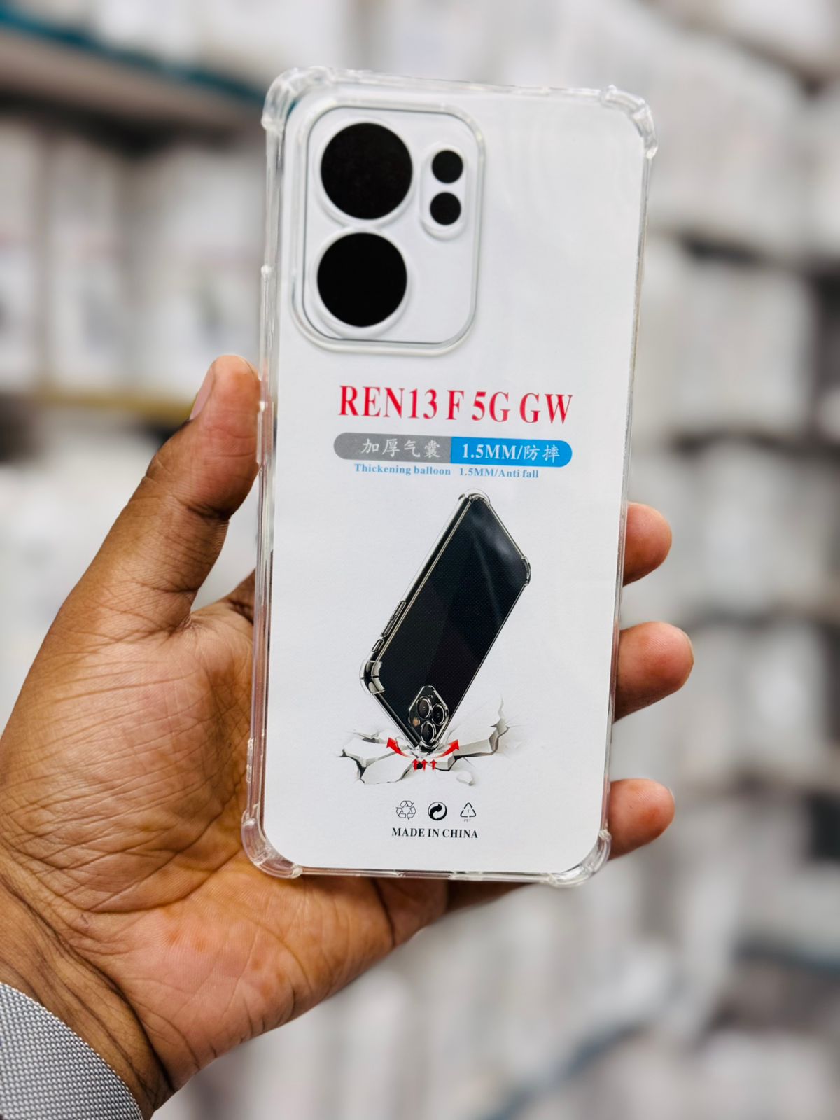 Picture of For Oppo Reno 13F 5G Global Silicone Airbag cover Shockproof Transparent Protective Clear Back Cover TPU Case