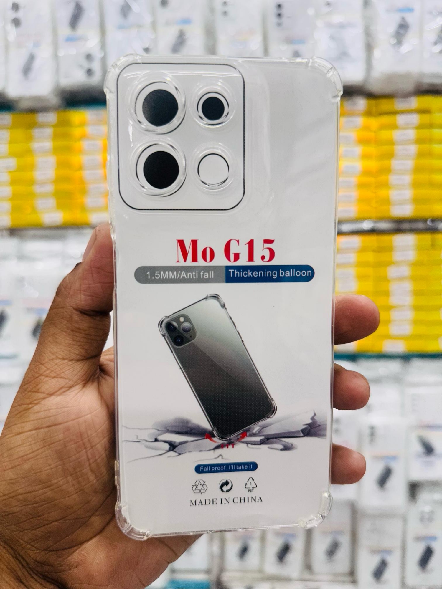 Picture of For Motorola G15 Silicone Airbag cover Shockproof Transparent Protective Clear Back Cover TPU Case