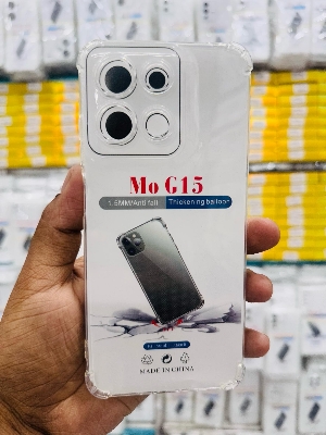 Picture of For Motorola G15 Silicone Airbag cover Shockproof Transparent Protective Clear Back Cover TPU Case