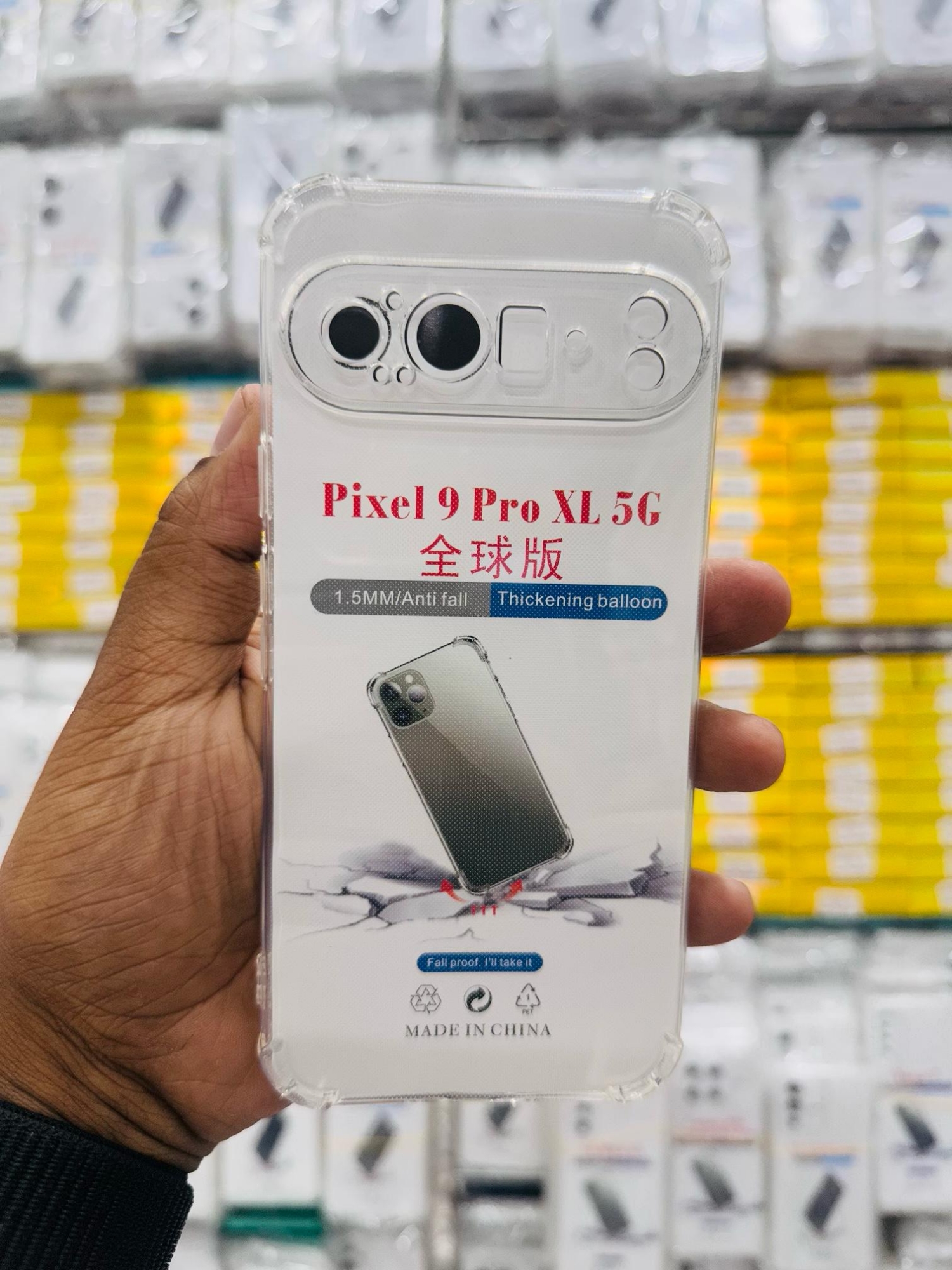 Picture of For Google Pixel 9 Pro XL 5G  Silicone Airbag cover Shockproof Transparent Protective Clear Back Cover TPU Case