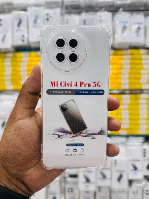 Picture of For Xiaomi Civi 4 Pro 5g Silicone Airbag cover Shockproof Transparent Protective Clear Back Cover TPU Case