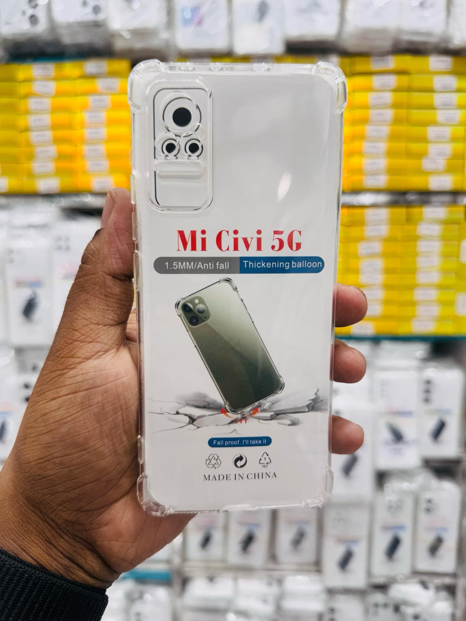 Picture of For Xiaomi Civi 5g Silicone Airbag cover Shockproof Transparent Protective Clear Back Cover TPU Case