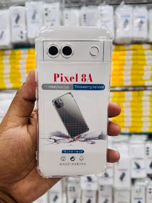 Picture of For Google Pixel 8A Silicone Airbag cover Shockproof Transparent Protective Clear Back Cover TPU Case