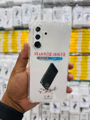 Picture of For Samsung Galaxy A36 5g / A56 5g  Silicone Airbag cover Shockproof Transparent Protective Clear Back Cover TPU Case