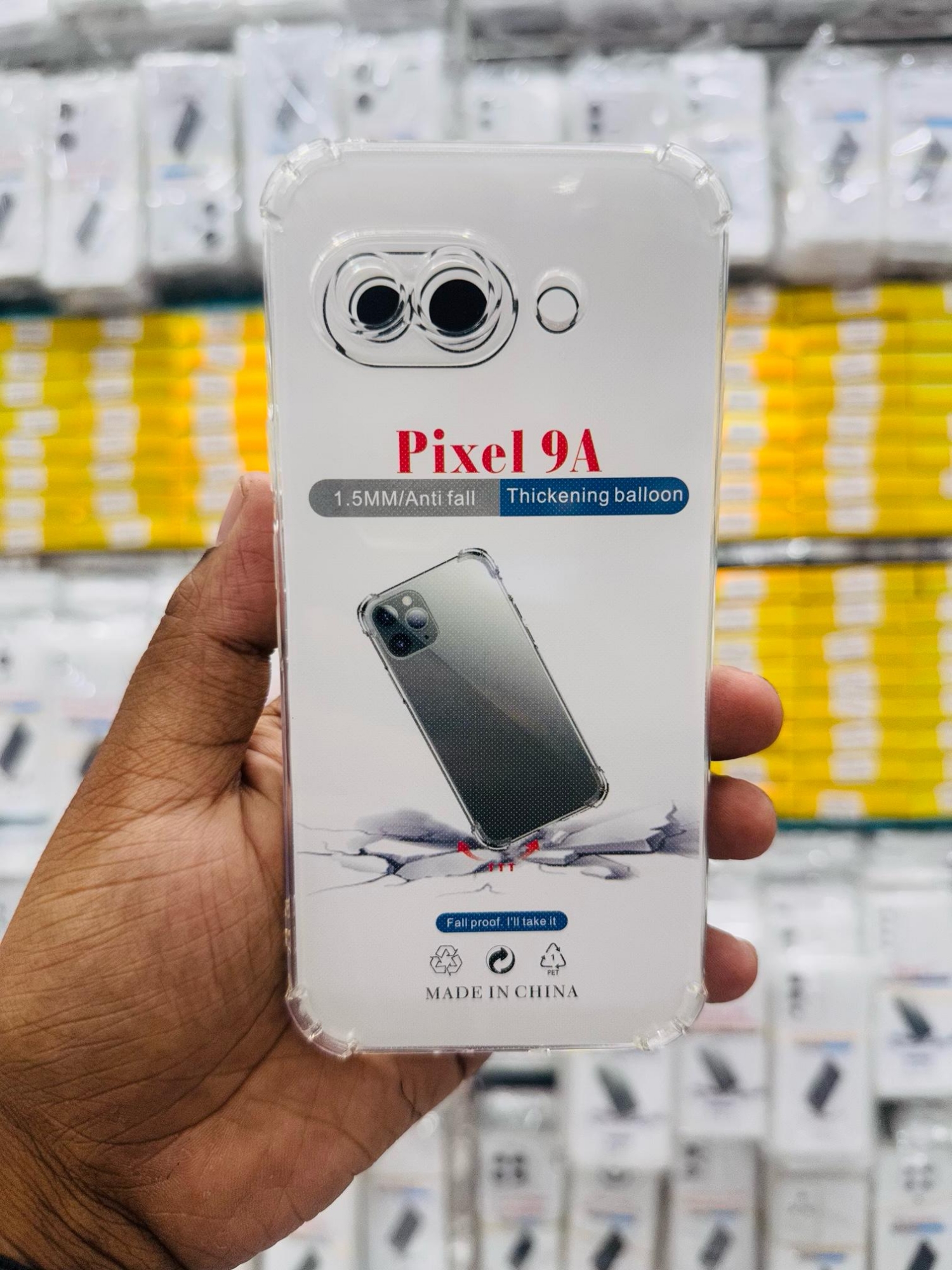 Picture of For Google Pixel 9A Silicone Airbag cover Shockproof Transparent Protective Clear Back Cover TPU Case