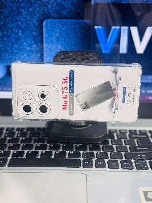 Picture of For Motorola G75 5G  Silicone Airbag cover Shockproof Transparent Protective Clear Back Cover TPU Case