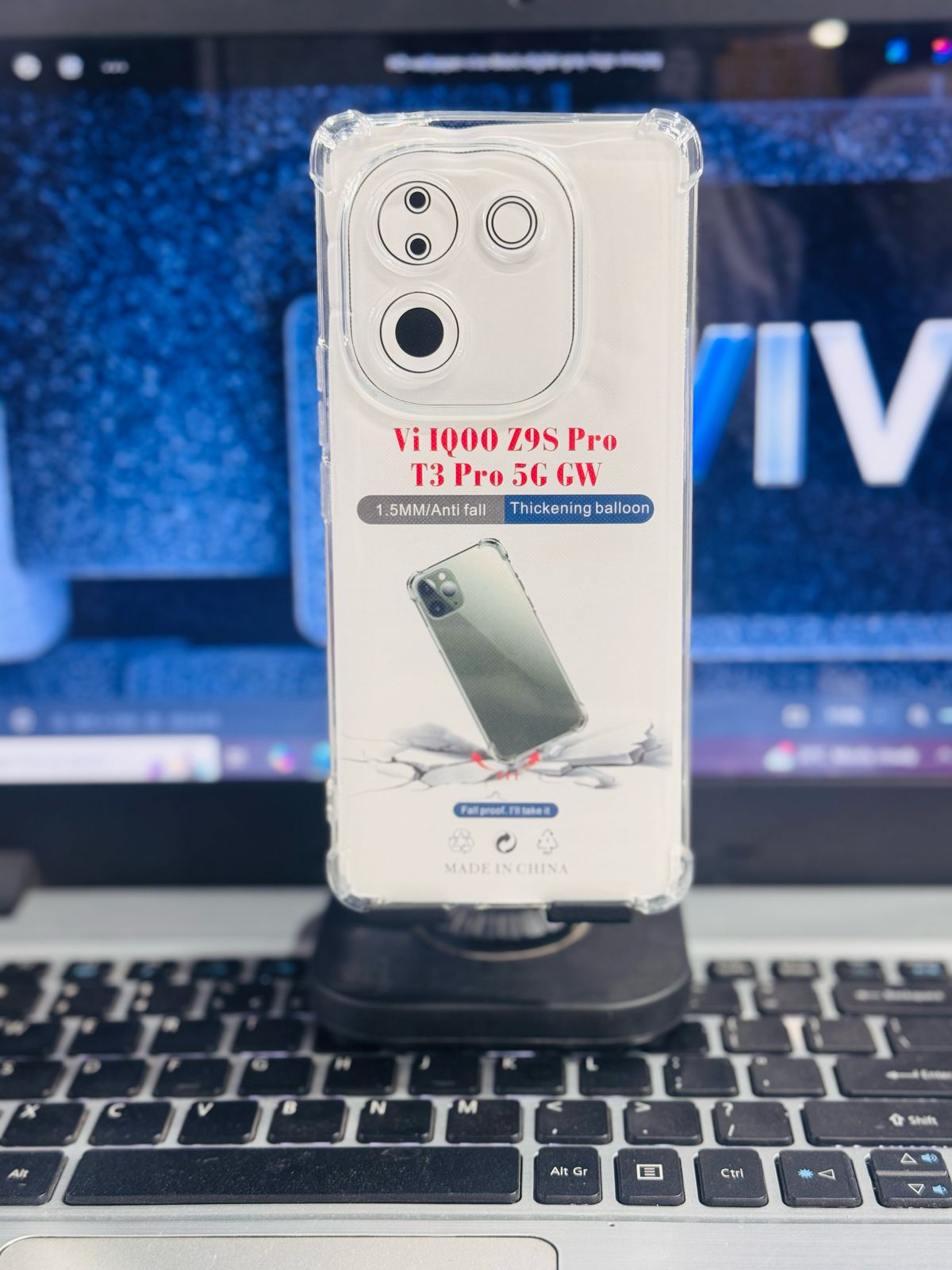 Picture of For Vivo IQ00 Z9S Pro / T3 Pro 5G Global Silicone Airbag cover Shockproof Transparent Protective Clear Back Cover TPU Case