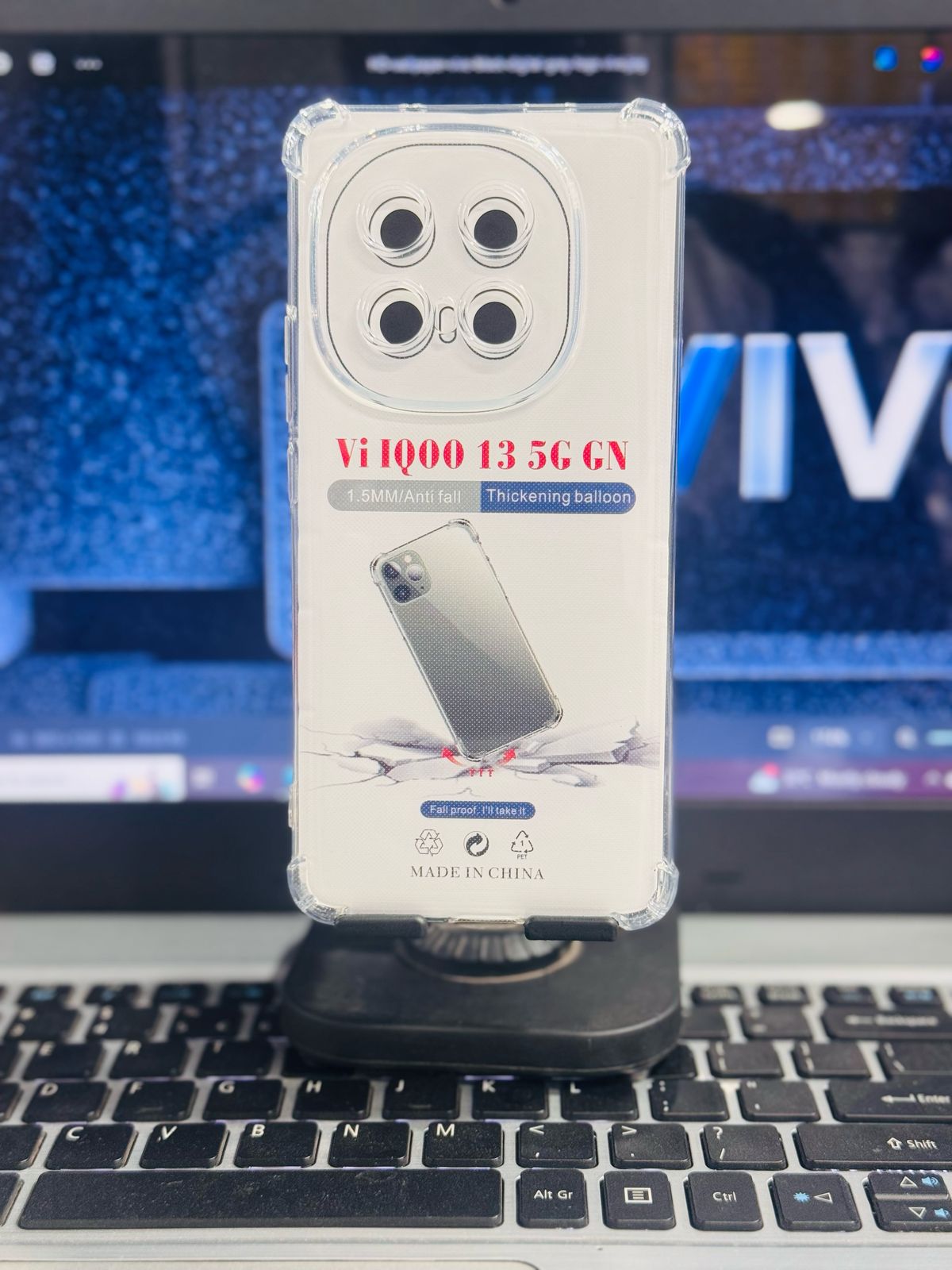 Picture of For Vivo IQ00 13 5G GN  Silicone Airbag cover Shockproof Transparent Protective Clear Back Cover TPU Case