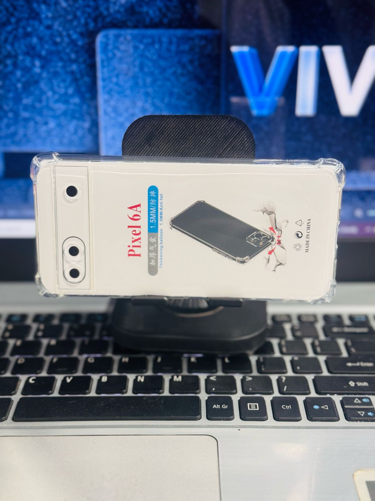 Picture of For Google Pixel 6A Silicone Airbag cover Shockproof Transparent Protective Clear Back Cover TPU Case