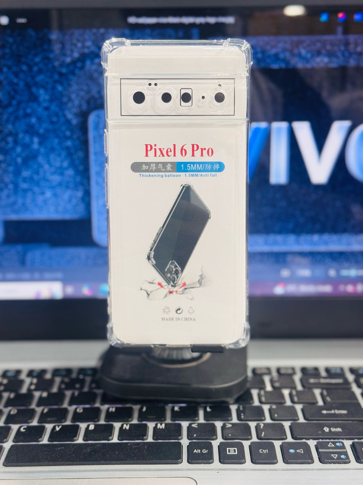 Picture of For Google Pixel 6 Pro Silicone Airbag cover Shockproof Transparent Protective Clear Back Cover TPU Case