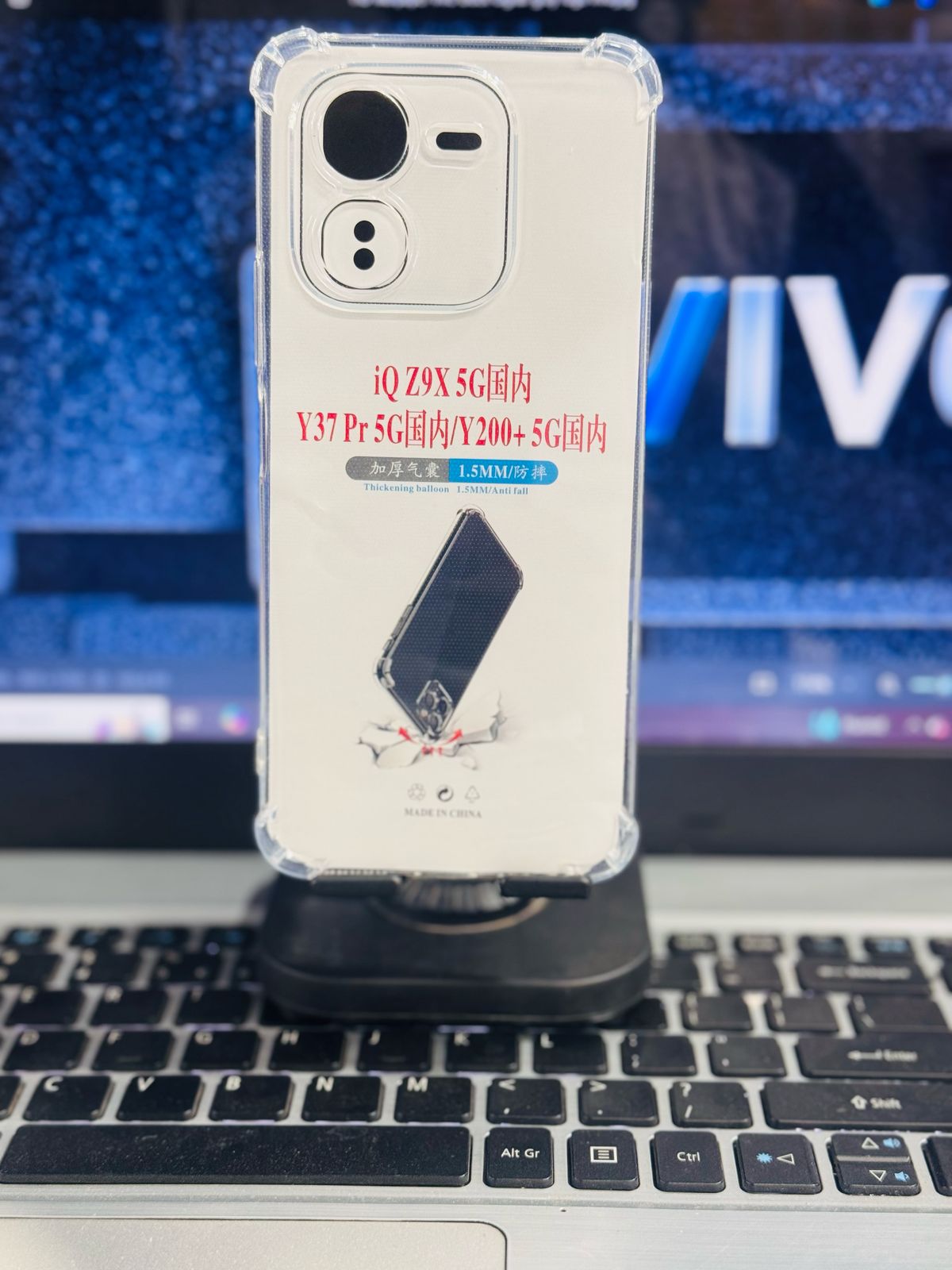 Picture of For Vivo IQ00 Z9X / Y37 Pro / Y200 Plus + 5G Silicone Airbag cover Shockproof Transparent Protective Clear Back Cover TPU Case