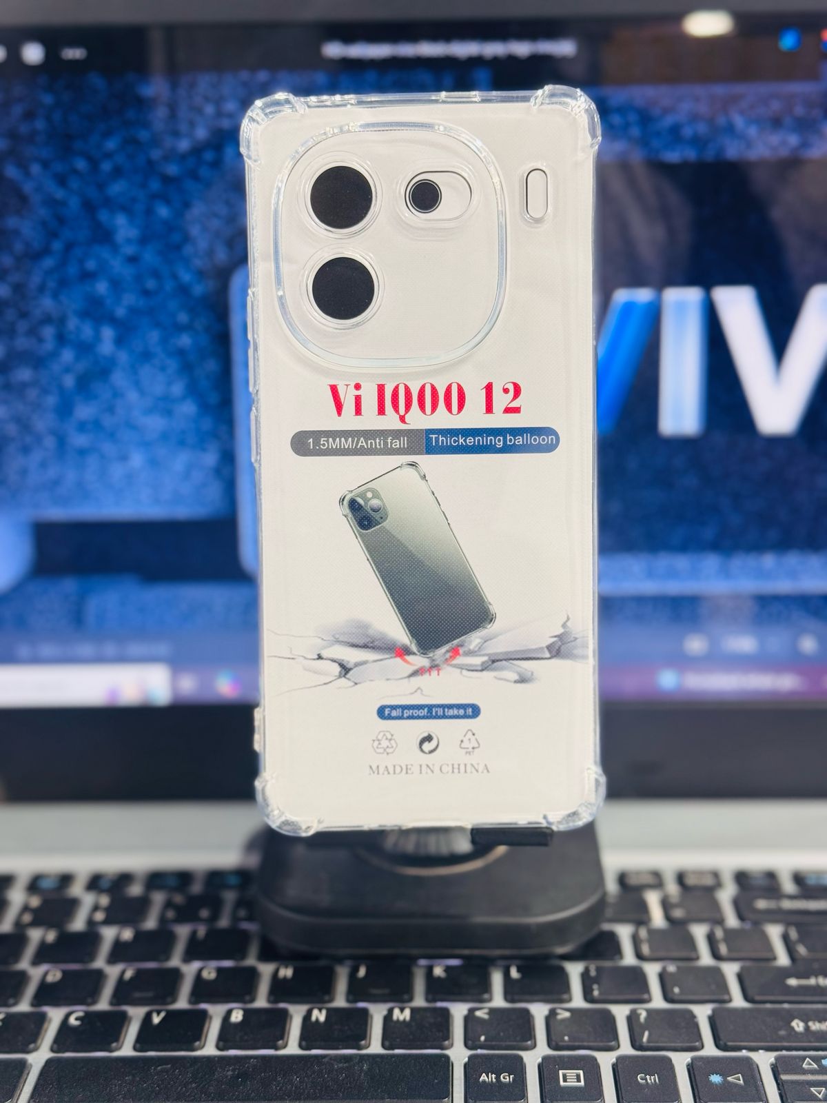 Picture of For Vivo IQ00 Neo 12 Silicone Airbag cover Shockproof Transparent Protective Clear Back Cover TPU Case