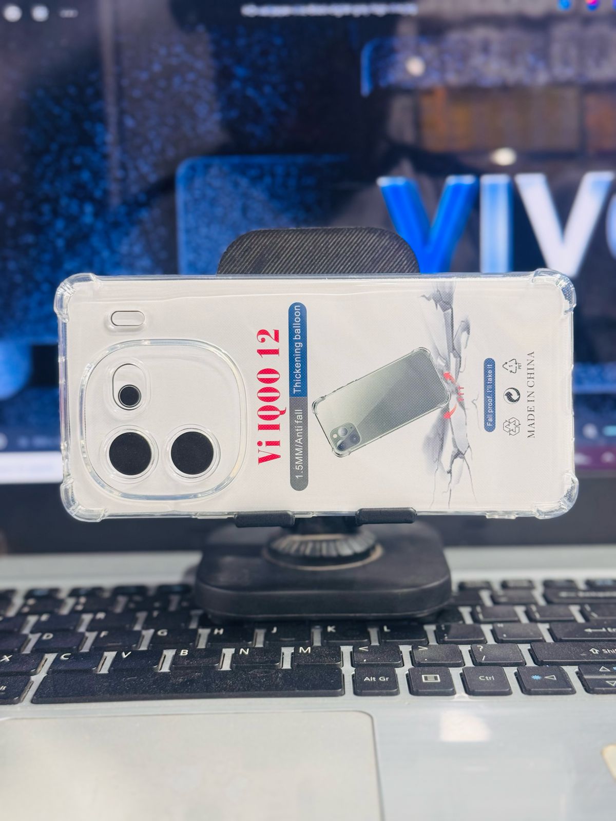 Picture of For Vivo IQ00 Neo 12 Silicone Airbag cover Shockproof Transparent Protective Clear Back Cover TPU Case