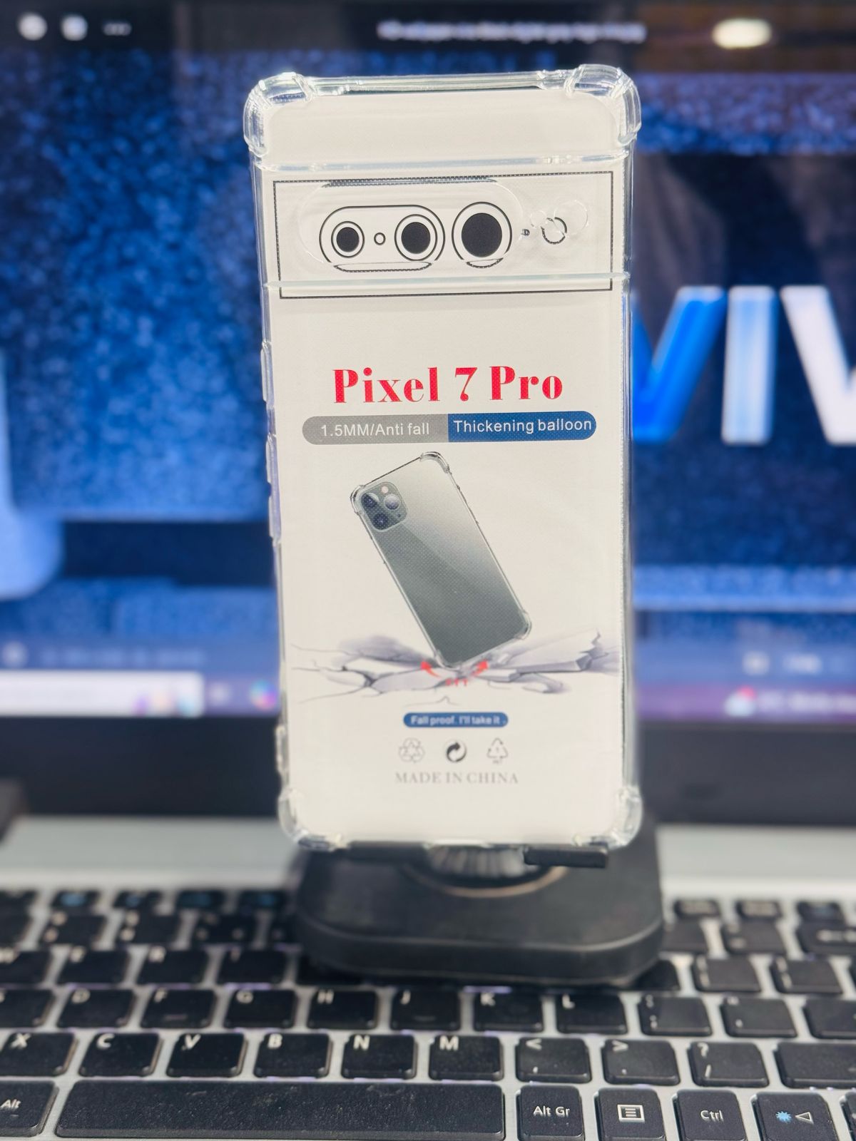 Picture of For Google Pixel 7 Pro Silicone Airbag cover Shockproof Transparent Protective Clear Back Cover TPU Case