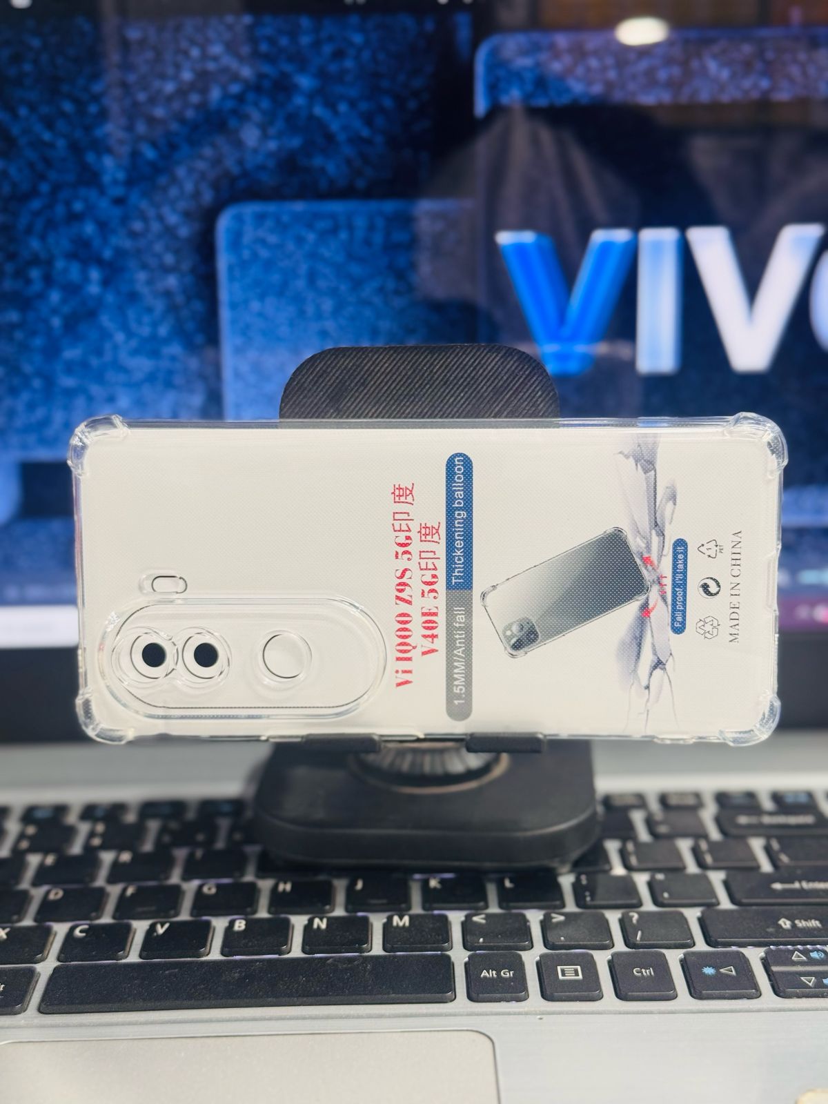 Picture of For Vivo IQ00 Z9S 5G/V40E 5G Silicone Airbag cover Shockproof Transparent Protective Clear Back Cover TPU Case