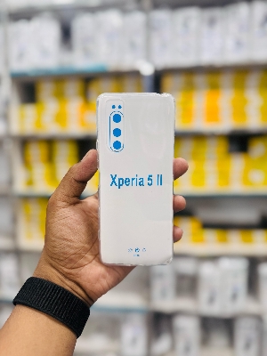 Picture of 2in 1 Combo Pack For Sony Xperia 5 Mark 2 II  Mark Front Smooth Quality Screen Glass Protector + Silicone Airbag Transparent Protective Clear TPU Back  Case