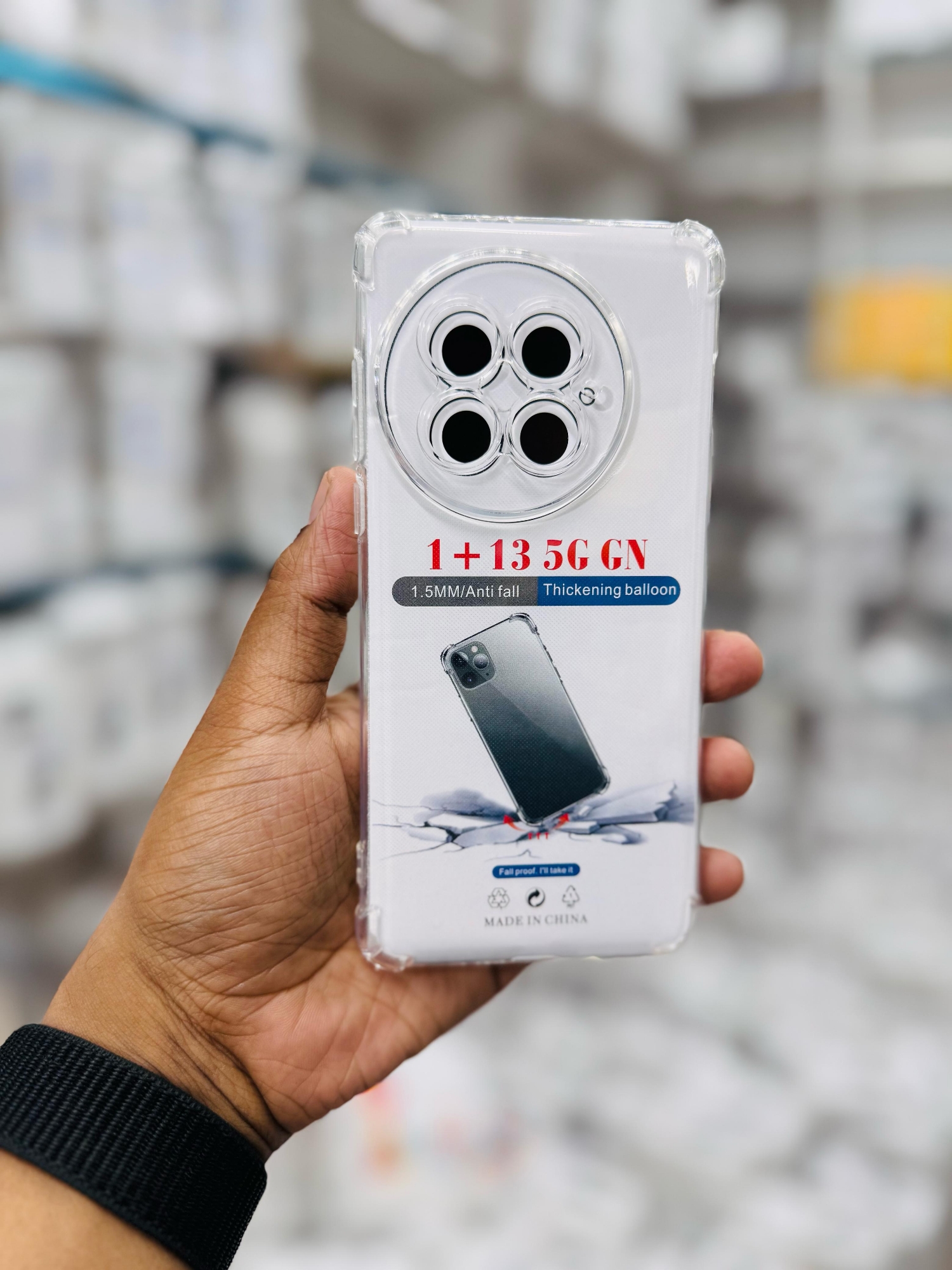 Picture of For One Plus 13 5G GN  Silicone Airbag cover Shockproof Transparent Protective Clear Back Cover TPU Case