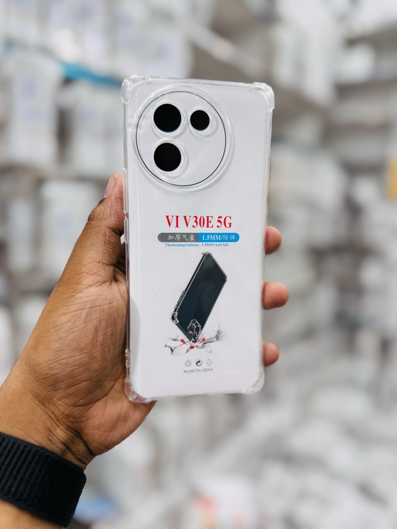 Picture of For Vivo V30E 5G Silicone Airbag cover Shockproof Transparent Protective Clear Back Cover TPU Case