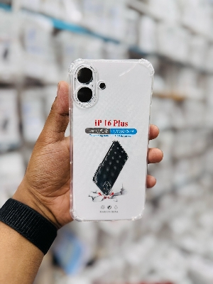 Picture of For Apple I Phone 16 Plus + Silicone Airbag cover Shockproof Transparent Protective Clear Back Cover TPU Case