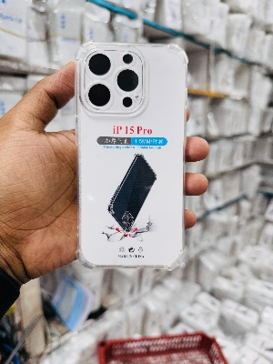 Picture of For Apple I Phone 15 Pro  Silicone Airbag cover Shockproof Transparent Protective Clear Back Cover TPU Case